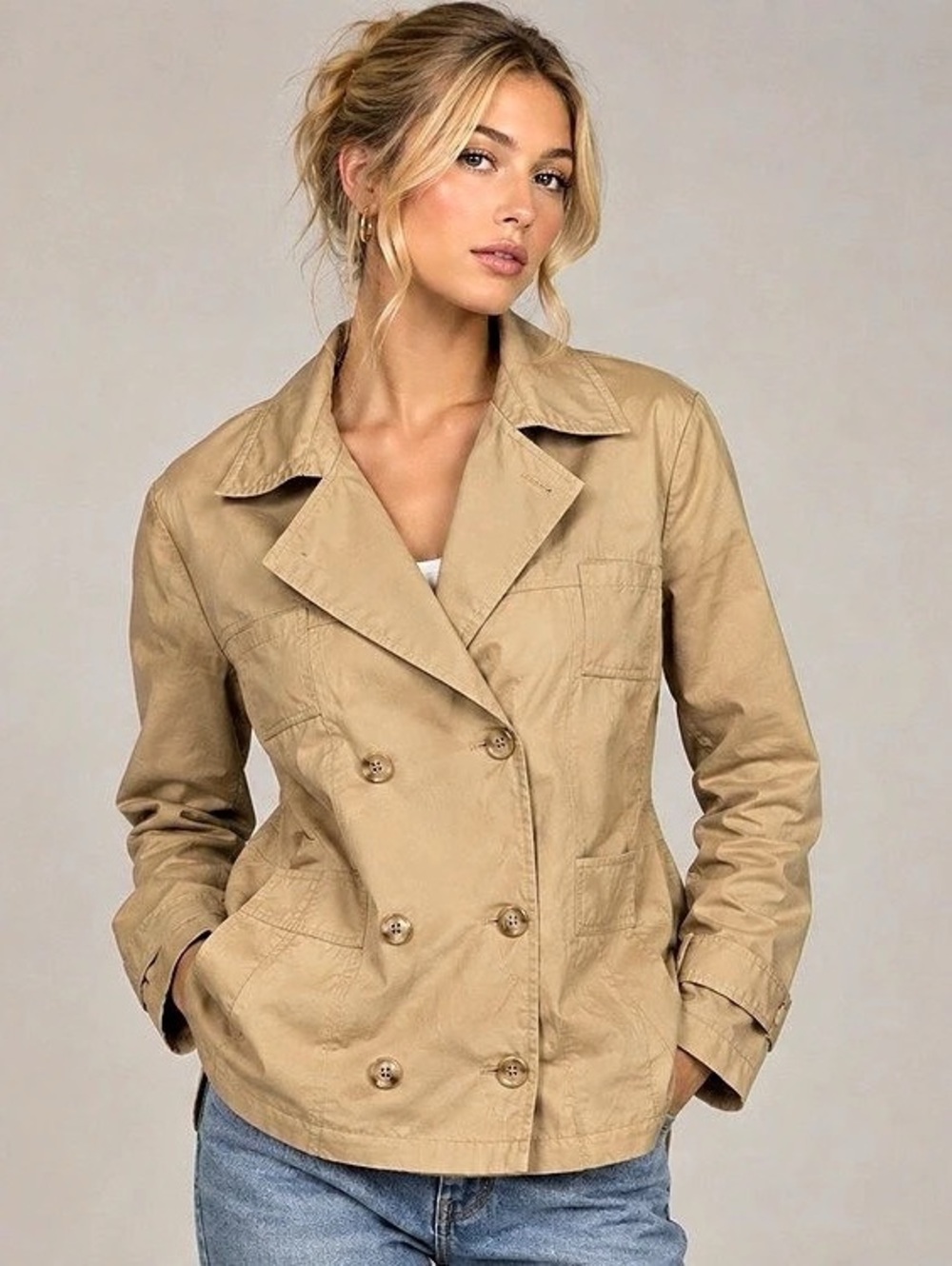 Maurice Women's Trench Coat in Brown Like New